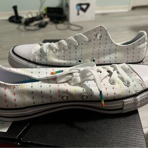 Converse White and Red Low-Top Sneakers Iconic Design